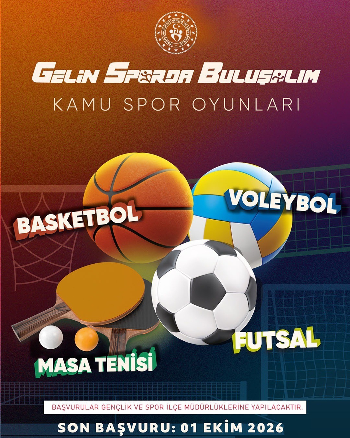 Kamu Spor Oyunları dördüncü kez Denizli'de dört branşta düzenlenecek